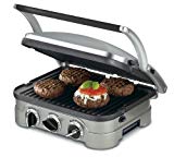Cuisinart 5-in-1 Griddler, GR-4N, Silver with Silver/Black Dials